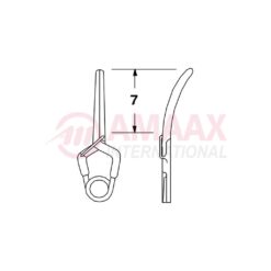 YASARGIL Aneurysm Clips, MINI Permanent, 7mm Curved, Closing Force 110 gms, Opening 4.4mm
