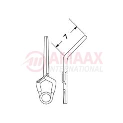 YASARGIL Aneurysm Clips, MINI Permanent, 7mm Bend Angled 45 Degree, Closing Force 130 gms, Opening 4.5mm