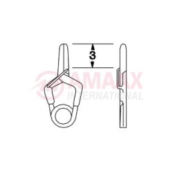 YASARGIL Aneurysm Clips, MINI Temporary, 3mm Straight, Closing Force 90 gms, Opening 3,3mm