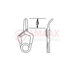 YASARGIL Aneurysm Clips, MINI Temporary, 3mm Curved Fine, Closing Force 90 gms, Opening 3.2mm