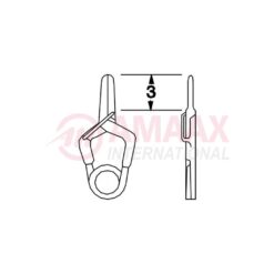 YASARGIL Aneurysm Clips, MINI Temporary, 3mm Straight Fine, Closing Force 90 gms, Opening 3,3mm