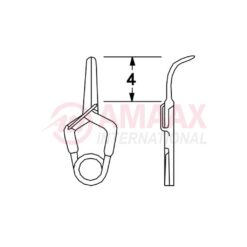 YASARGIL Aneurysm Clips, MINI Temporary, 4mm Strong Curved Fine, Closing Force 80 gms, Opening 3.6mm