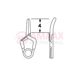 YASARGIL Aneurysm Clips, MINI Temporary, 4mm Slightly Curved, Closing Force 80 gms, Opening 3.6mm