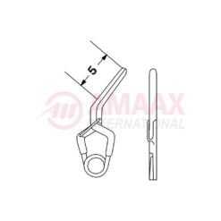 YASARGIL Aneurysm Clips, MINI Temporary, 5mm Side Angled 45 Degree., Closing Force 70 gms, Opening 3.5mm