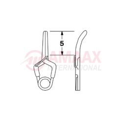 YASARGIL Aneurysm Clips, MINI Temporary, 5mm Curved, Closing Force 70 gms, Opening 4.0mm