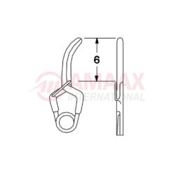 YASARGIL Aneurysm Clips, MINI Temporary, 6mm Side Curved, Closing Force 70 gms, Opening 6.0mm