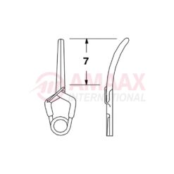 YASARGIL Aneurysm Clips, MINI Temporary, 7mm Curved, Closing Force 70 gms, Opening 4.4mm