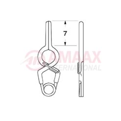YASARGIL Aneurysm Clips, Standard, Permanent, Fenestrated 3.5mm, 7mm Straight, Closing Force 150 gms, Opening 7.4mm