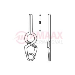 YASARGIL Aneurysm Clips, Standard, Permanent, Fenestrated 3.5mm, 9mm Straight, Closing Force 150 gms, Opening 8.4mm