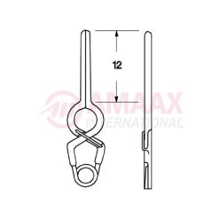 YASARGIL Aneurysm Clips, Standard, Permanent, Fenestrated 3.5mm, 12mm Straight, Closing Force 180 gms, Opening 9.6mm