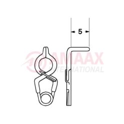 YASARGIL Aneurysm Clips, Standard, Permanent, Fenestrated 3.5mm, 5mm Angled 90 Degree, Closing Force 150 gms, Opening 4.9mm