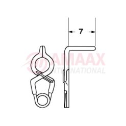 YASARGIL Aneurysm Clips, Standard, Permanent, Fenestrated 3.5mm, 7mm Angled 90 Degree, Closing Force 150 gms, Opening 4.9mm