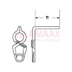YASARGIL Aneurysm Clips, Standard, Permanent, Fenestrated 3.5mm, 11mm Angled 90 Degree, Closing Force 180 gms, Opening 4.9mm