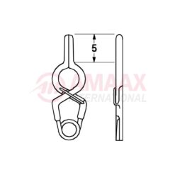 YASARGIL Aneurysm Clips, Standard, Permanent, Fenestrated 3.5mm, 5mm Straight, Closing Force 150 gms, Opening 7.4mm