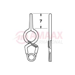 YASARGIL Aneurysm Clips, Standard, Permanent, Fenestrated 5mm, 7mm Straight, Closing Force 150 gms, Opening 7.9mm