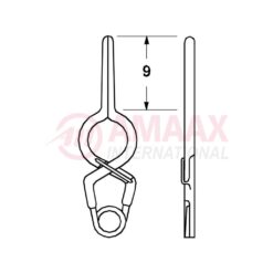 YASARGIL Aneurysm Clips, Standard, Permanent, Fenestrated 5mm, 9mm Straight, Closing Force 150 gms, Opening 9.1mm