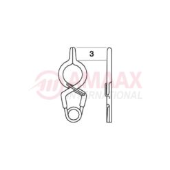 YASARGIL Aneurysm Clips, Standard, Permanent, Fenestrated 5mm, 3mm Straight, Closing Force 150 gms, Opening 7.4mm