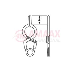 YASARGIL Aneurysm Clips, Standard, Permanent, Fenestrated 5mm, 4mm Straight, Closing Force 150 gms, Opening 7.4mm
