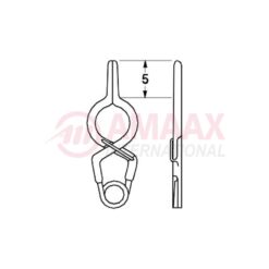 YASARGIL Aneurysm Clips, Standard, Permanent, Fenestrated 5mm, 5mm Straight, Closing Force 150 gms, Opening 7.4mm