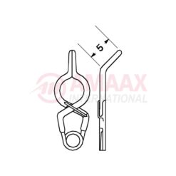 YASARGIL Aneurysm Clips, Standard, Permanent, Fenestrated 5mm, 5mm Angled 45 Degree, Closing Force 150 gms, Opening 6.5mm
