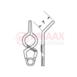 YASARGIL Aneurysm Clips, Standard, Permanent, Fenestrated 5mm, 7mm Angled 45 Degree, Closing Force 150 gms, Opening 7.2mm