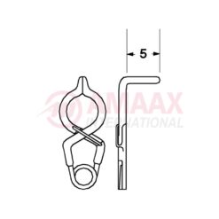 YASARGIL Aneurysm Clips, Standard, Permanent, Fenestrated 5mm, 5mm Angled 90 Degree, Closing Force 150 gms, Opening 5.5mm