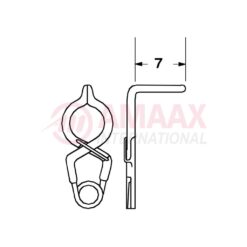 YASARGIL Aneurysm Clips, Standard, Permanent, Fenestrated 5mm, 7mm Angled 90 Degree, Closing Force 150 gms, Opening 5.5mm