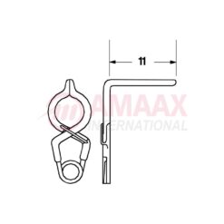 YASARGIL Aneurysm Clips, Standard, Permanent, Fenestrated 5mm, 11mm Angled 90 Degree, Closing Force 180 gms, Opening 5.5mm