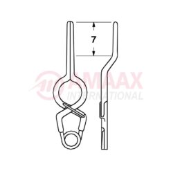 YASARGIL Aneurysm Clips, Standard, Permanent, Fenestrated 5mm, 7mm Bayonet, Closing Force 150 gms, Opening 8.8mm