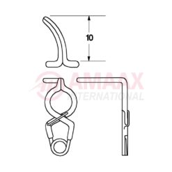 YASARGIL Aneurysm Clips, Standard, Permanent, Fenestrated 5mm, 10mm Bend Angled 90 Degree, Jaw Tip Left Curved Closing Force 150 gms, Opening 5.8mm