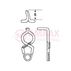 YASARGIL Aneurysm Clips, Standard, Permanent, Fenestrated 5mm, 5mm Bend Angled 90 Degree Jaw Tip Left Curved Closing Force 150 gms, Opening 5.8mm