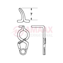 YASARGIL Aneurysm Clips, Standard, Permanent, Fenestrated 5mm, 7mm Bend Angled 90 Degree, Jaw Tip Left Curved Closing Force 150 gms, Opening 5.8mm