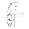 YASARGIL Aneurysm Clips, Standard, Permanent, Fenestrated 5mm, 10mm Bend Angled 90 Degree, Jaw Tip Right Geb Closing Force 150 gms, Opening 5.8mm