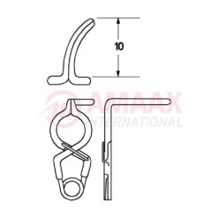 YASARGIL Aneurysm Clips, Standard, Permanent, Fenestrated 5mm, 10mm Bend Angled 90 Degree, Jaw Tip Right Geb Closing Force 150 gms, Opening 5.8mm
