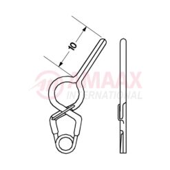 YASARGIL Aneurysm Clips, Standard, Permanent, Fenestrated 5mm, 10mm Straight, Side Right Opening, Closing Force 150 gms, Opening 8.8mm