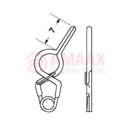 YASARGIL Aneurysm Clips, Standard, Permanent, Fenestrated 5mm, 7mm Straight, Side Right Opening, Closing Force 150 gms, Opening 7.8mm