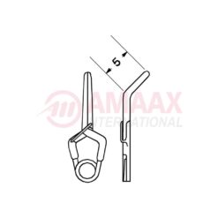 YASARGIL Aneurysm Clips, Standard, Permanent, 45 Degree Angled 5mm, Closing Force 200 gms, Opening 6.2mm