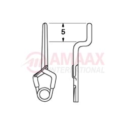 YASARGIL Aneurysm Clips, Standard, Permanent, 5mm Bayonet, Step Height 2,5mm Closing Force 200 gms, Opening 8 Mm
