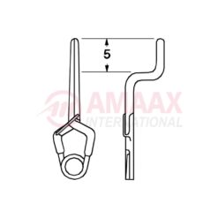 YASARGIL Aneurysm Clips, Standard, Permanent, 5mm Bayonet, Step Height 3.5mm Closing Force 200 gms, Opening 8 Mm