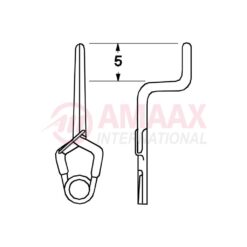 YASARGIL Aneurysm Clips, Standard, Permanent, 5mm Bayonet, Step Height 4.5mm Closing Force 200 gms, Opening 8.0mm