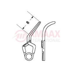 YASARGIL Aneurysm Clips, Standard, Permanent, 11mm Curved, Side Angled 45 Degree Closing Force 180 gms, Opening 5.5mm