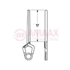 YASARGIL Aneurysm Clips, Standard, Permanent, 17mm Straight, Closing Force 200 gms, Opening 10.6mm
