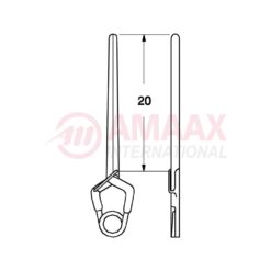 YASARGIL Aneurysm Clips, Standard, Permanent, 20mm Straight, Closing Force 200 gms, Opening 11.4mm
