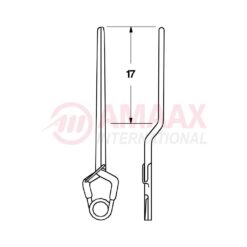 YASARGIL Aneurysm Clips, Standard, Permanent, 17mm Bayonet, Closing Force 180 gms, Opening 11.9mm