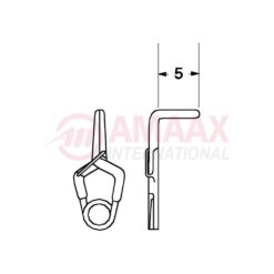 YASARGIL Aneurysm Clips, Standard, Permanent, 5mm Angled 90 Degree, Closing Force 200 gms, Opening 5.6mm