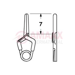 YASARGIL Aneurysm Clips, Standard, Permanent, 7mm Straight, Closing Force 150 gms, Opening 6.2mm