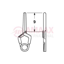 YASARGIL Aneurysm Clips, Standard, Permanent, 9mm Straight, Closing Force 180 gms, Opening 7.0mm