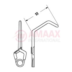 YASARGIL Aneurysm Clips, Standard, Permanent, 13mm Tangential Angled, Closing Force 200 gms, Opening 7.5mm