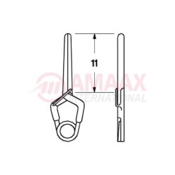 YASARGIL Aneurysm Clips, Standard, Permanent, 11mm Straight, Closing Force 180 gms, Opening 7.8mm