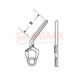 YASARGIL Aneurysm Clips, Standard, Permanent, 11mm Side Angled 45 Degree, Closing Force 200 gms, Opening 8.0mm